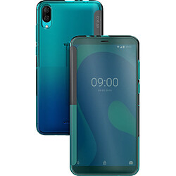 Etui folio Easy turquoise pour Wiko Y80