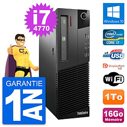 PC Lenovo ThinkCentre M93p SFF Intel i7-4770 RAM 16Go Disque 1To Windows 10 Wifi - Occasion