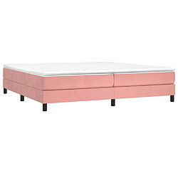 Avis Sommier à lattes,Cadre à lattes de lit pour Adulte Rose 200x200 cm Velours -MN62518