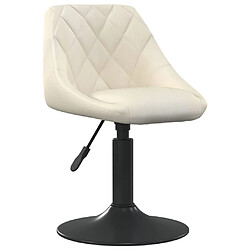 vidaXL Chaise de salle à manger Crème Velours