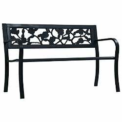 Maison Chic Banc de jardin | Banquette de jardin | Chaise Relax 125 cm Noir Acier -MN54768