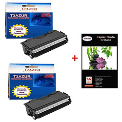 T3AZUR – Lot 2 Toner compatible Brother DCP8060 / DCP8065DN+ Pack 20 papiers photos A6 230gr 