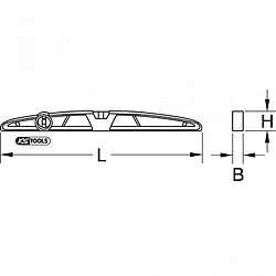 KS TOOLS 204.4400 Niveau antichocs trapèze L.400mm