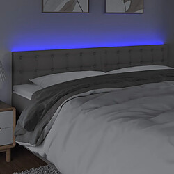 Avis Maison Chic Tête de lit scandinave à LED,meuble de chambre Gris 200x5x78/88 cm Similicuir -MN92625