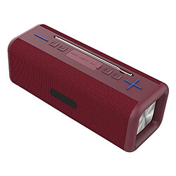 Yonis Enceinte Bluetooth 10W Stéréo 3D FM Portable Enceinte Bluetooth Portable 10W Son 3D Stéréo Support Mains Libres TF AUX Rouge YONIS