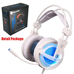 Universal Sades A6 casque de jeu casque de gamer 7.1 surround casque stéréo microphone usb aspiration lumière led jeux d'ordinateur mère bande oreille avec microphone casque casque 