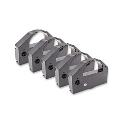 5 x ruban, ruban en nylon, bande d'encrage vhbw pour imprimante matricielle de type Epson S015066, C13S015066. 