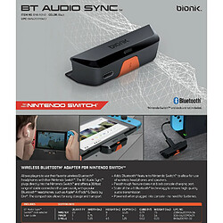 Bionik BT Audio Sync - Adaptateur Bluetooth sans fil avec port de charge Passthrough - Compatible Switch et Switch Lite pas cher