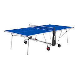 COUGAR Table de Ping Pong Interieur Exterieur Deluxe 2800 Bleue | Ping Pong de Table Pieds Réglables, Filet Inclus | Tennis de Table Cadre Robuste Métal Noir | Rangement Facile Garantie 2 ans 