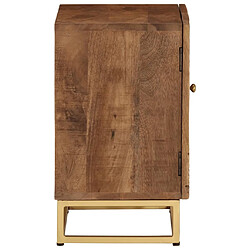 Acheter Maison Chic Table de chevet, Table de Nuit, Meuble de Rangement 40x30x50 cm bois massif manguier et fer