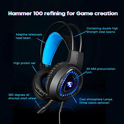 V1000 Casque Heavy Bass Internet Cafe E-Sport Jeu Casque Lumineux 7.1 Canal Usb / 3.5Mm Casque Red_7.1 Interface Usb pas cher