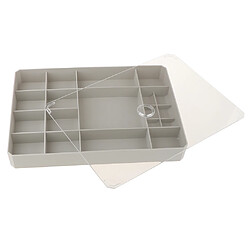 organisateur clair boîte de rangement pour conteneur pour bouts de clou bijoux perles gris