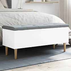 Maison Chic Banc de rangement | Meuble de rangement d'Entrée | Coffres d'Intérieur blanc 102x42x46 cm bois d'ingénierie -MN36054