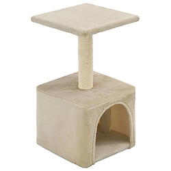 Arbre à chat avec griffoirs,niche pour chat en sisal 55 cm Beige -MN61550