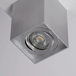 Ledkia Plafonnier Aluminium Jaspe Argenté Argent pas cher