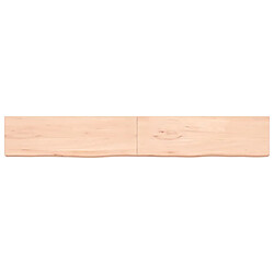 Avis vidaXL Étagère murale 200x30x(2-6) cm bois de chêne massif non traité