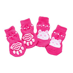 Avis 4 Chaussettes De Chien De Chiot De Chat Mignon De Compagnie De Protection De Patte Antidérapante M Lapin