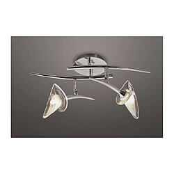 Luminaire Center Spot Flavia 2 Ampoules G9 avec Adjustable Heads, chrome poli