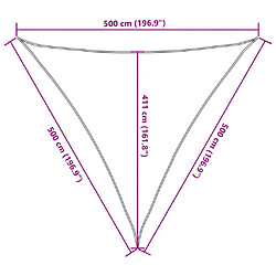 Acheter vidaXL Parasol en PEHD triangulaire 5x5x5 m Crème