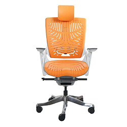 Avis Mendler Chaise de bureau MERRYFAIR Wau 2b, chaise de bureau chaise pivotante, coque dure, ergonomique ~ orange