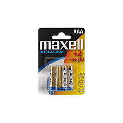 Blister de 4 piles LR03 MAXELL 1.5 Volts Alcaline AAA 0% de mercure