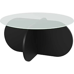 Hanah Home Table basse en verre Bubble noir.