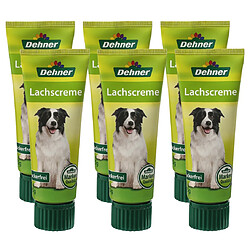 Dehner Chien Snack, Saumon Crème de qualité Alimentaire, 6 x 75 g (450 g) 