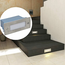 vidaXL Lampe d'escalier encastrée à 2 LED 44x111x56 mm pas cher