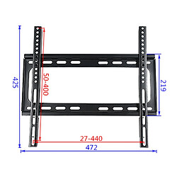 Avis Wewoo Support KT2267 de fixation murale pour téléviseur LCD à angle vertical réglable de 26 à 55 pouces avec cordon de serrage