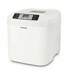 Hkoenig H.KoeNIG BAKE320 - Machine a pain - 12 programmes - 3 niveaux de cuisson - 550W - 2 tailles: 650 ou 800g - Ecran LCD