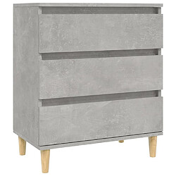 Maison Chic Buffet,Meuble de Rangement,commode pour salon,Cuisine Gris béton 60x35x70 cm Bois d'ingénierie -MN59403