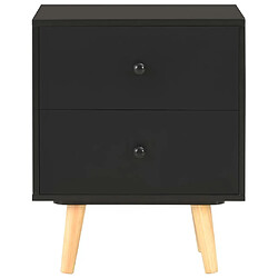 Acheter Maison Chic Lot de 2 Tables de chevet,Table de nuit,Table d'appoint pour salon Noir 40 x 30 x 50 cm Pin massif -MN32617