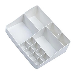 organisateur cosmétique porte-tiroir à maquillage boîte à bijoux rangement 2 niveaux blanc