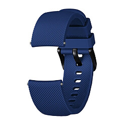 Wewoo Bracelet pour montre connectée Dragonne de Crazy Horse Texture en Silicone Huami Amazfit Bip Lite Version 20mm Bleu Foncé