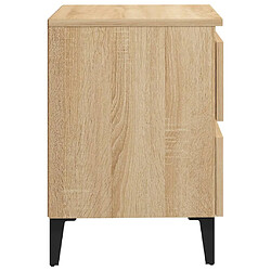 Avis vidaXL Table de chevet chêne sonoma 40x35x50 cm bois d'ingénierie