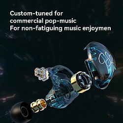 Avis GUPBOO TRN CS2 Dynamic In-Ear Headphones HiFi Music Sports IEM Headphones Casque Câble détachable Câble 2PIN TRN MT1 V90 ST1 CS1 EDX PRO