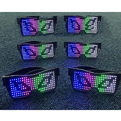 Avis Bluetooth LED Eye Glasses APP Control Pour Raves Fun Flashing Display Text 4 Couleurs