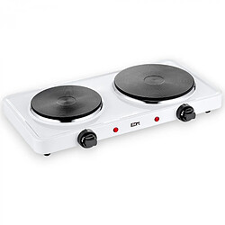 Plaque de Cuisson Portable EDM - 1000-1500W, 2 Plaques, Compacte 46x24cm