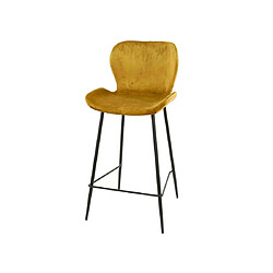 Avis Lisa Design Basti - lot de quatre tabourets de bar - en velours doré