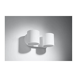 Luminaire Center Applique murale Orbis Aluminium blanc 2 ampoules 10cm