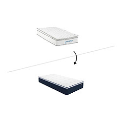 Avis Vente-Unique Ensemble 80 x 200 cm sommier + matelas ressorts ensachés et surmatelas intégré ép.24cm - ALTIER de YSMÉE