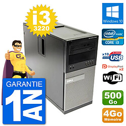 PC Tour Dell 7010 Intel Core i3-3220 RAM 4Go Disque Dur 500Go Windows 10 Wifi · Occasion 