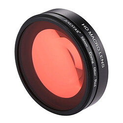 Wewoo Filtre rouge pour GoPro HERO6 / 5 58mm 16X Macro Lentille + de de Plongée avec Couvercle de la + Adaptateur + Chaîne + Chiffon de Nettoyage 