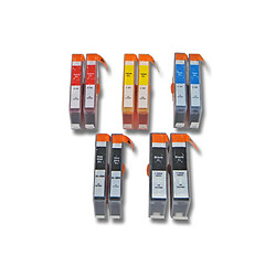 vhbw 10x cartouche d'encre compatible lot pour HP Photosmart B410a, B8850, C309, C309a, C309g 