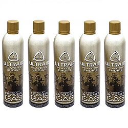 Lot de 5 Bouteilles de GAZ GBB Ultrair Airsoft Power Gas ASG 570ml