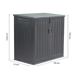 Acheter Coffre de Rangement Jardin en Résine Gardiun Soften 775 L Fermeture Amortisseur à Gaz 116x71x109/112,5 cm Noir