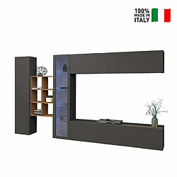 Ahd Amazing Home Design Loane RT Meuble TV suspendu moderne armoire et bibliothèque