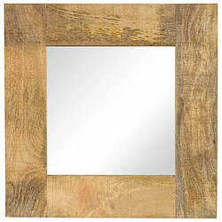 vidaXL Miroir Bois de manguier massif 50 x 50 cm 