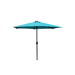 Concept Usine Parasol droit rond led diamètre 2,66 m bleu AMALFI