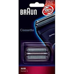 BRAUN Grille + Couteau pour rasoirs Série 3 / 300 Réf. P32B Coloris Noir